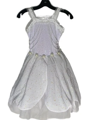 Vestido de fantasía blanco Persiguiendo luciérnagas niñas 8 perlas lentejuelas niña flor comunión Foto 1 de 4