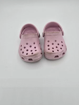 Crocs Girls Shoes 2-3 Pink Round Toe Comfort Clogs Easy to Put on Toddler - Image 1 of 4