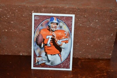 DENVER BRONCOS JOHN ELWAY FOOTBALL CARD UPPER DECK FOOTBALL LEGENDARY HEROES 233 - Image 1 of 2