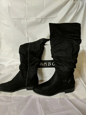 Bamboo Preppy 时尚靴,女式 6.5 码黑色 ~ shelf62j — 第 1/3 张图片