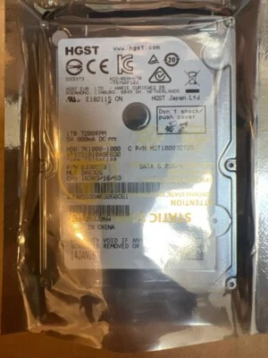 HGST HTS721010A9E630 7200RPM SATAIII 1TB 2.5 Inch Internal Notebook Hard Drive - Image 1 of 2