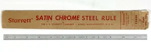 Starrett C306R 12" Satin Chrome Flexible Steel Rule Tempered w/Paper Cover USA - Picture 1 of 21