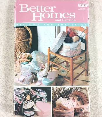 Butterick 6656 Sewing Pattern Better Homes Gardens Gift Box Round Heart Oval - Image 1 of 3