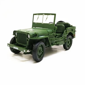1/18 Willys WWII Tactical Jeep Off-road Military Vehicle Model Diecast Display - Picture 1 of 9