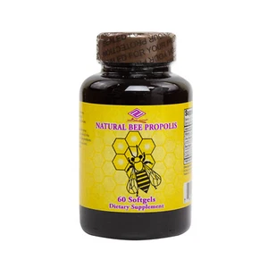 NuHealth Natural Bee Propolis 500 mg 60 Softgels - Picture 1 of 3