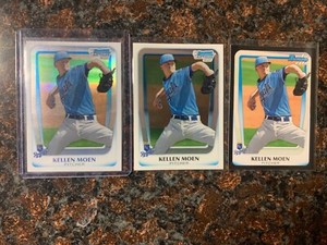 Kellen Moen RC LOT 3x 2011 Bowman Draft Refractor Chrome & Base #BDPP87 Royals
