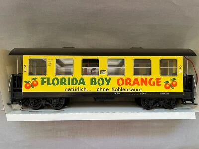 LGB 3072 G Scale Florida Boy Orange Passenger Car/Box - Image 1 of 2