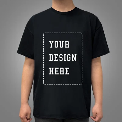Custom Tee Personalized T Shirt Print Your Logo Photo Text Custom Made T Shirt - Image 1 of 4