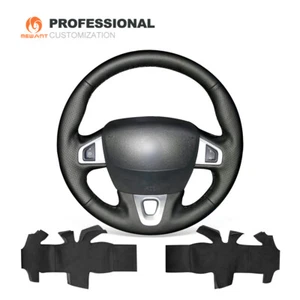 Hágalo usted mismo Cubierta de volante de cuero auténtico para Renault Megane Scenic Kangoo Fluence - Imagen 1 de 10