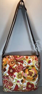BORSA BELLA Large Floral Cotton Tote Messenger Crossbody Purse Bag - Picture 1 of 7