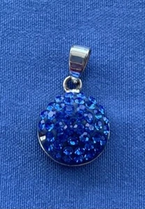 Vintage Sterling Silber Charm/Anhänger mit blauem Stein •1,5 g• **EIN STEIN FEHLT** - Bild 1 von 4