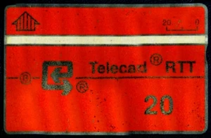 Phonecard Belgium Red White Band 3/4 MM 103D As Photo - Picture 1 of 2