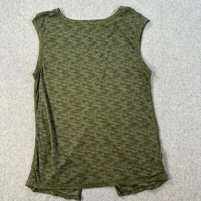 Zella Split Back Athletic Tank Women's Medium Heathered Green Active Gym Workout - Image 1 of 4