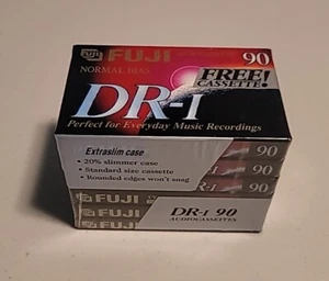Six (6) Pack Fuji DR-I 90 Normal Bias Audio Cassette Tape NEW SEALED - Picture 1 of 6