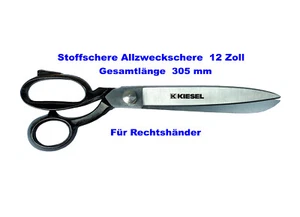 Stoffschere Allzweckschere Gesamtlänge 305mm - 12 Zoll -  Rechtshänder - Bild 1 von 1