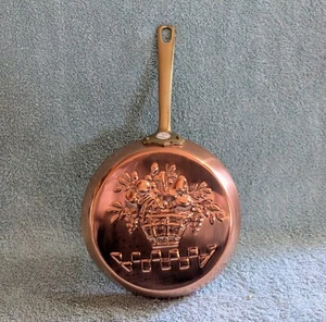 Vintage Fruit Basket Copper and Brass Decorative Wall Hanging Saute Pan VGC - Picture 1 of 7