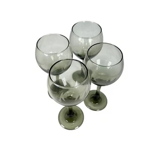 Greenbrier Weingläser Wasserkelche 7,75" hoch Rauchfarbe 4er Set - Bild 1 von 5