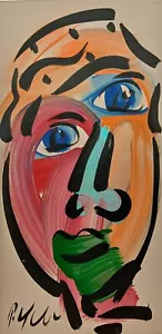 Original Peter Robert Keil abstract oil painting on board size 12 x 24 inches - Picture 1 of 4