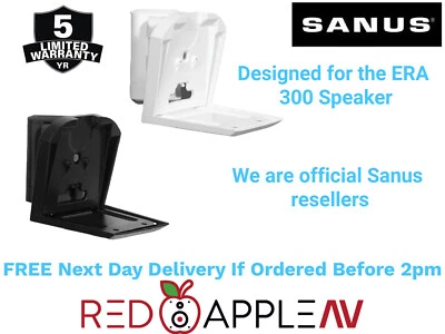 Pair Sanus WSWME32 Adjustable Wall Mounts for Sonos Era 300 – Black/White - Image 1 of 4