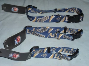 LOS ANGELES RAMS Adjustable DOG/PET COLLAR size Small by Hunter Mfg NWT - Picture 1 of 4
