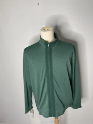 PGA Auténtica Cremallera Completa Sudadera Hombre XL Verde Todo Poliéster Hecho en Vietnam Foto 1 de 4