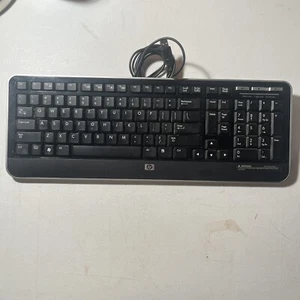 Genuine HP USB Wired Keyboard Model KB2101U,Silver/Black Keyboard. - Picture 1 of 3