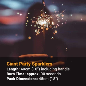 Pack of 30 X 40Cm (16") Giant Party Sparklers - Great for Weddings, Birthday ... - Picture 1 of 12