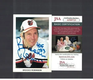 Brooks Robinson Baltimore Orioles Signed Team Issue Postcard JSA BX1PC - Picture 1 of 2