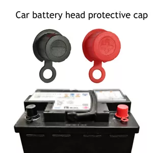 Top Post Plastic Battery Caps- One Red and One Black per set- Protects Terminals - Picture 1 of 9