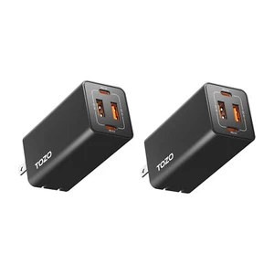 2 Pack Tozo C2 65W USB-C 4 Port PD and QC Wall Charger Power Adapter - Picture 1 of 9