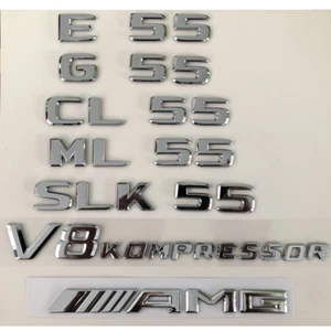 E55 C55 G55 S55 SLK55 CL55 SL55 ML55 GLK55 CLK55 CLS55 AMG V8 KOMPRESSOR Emblems - Picture 1 of 14