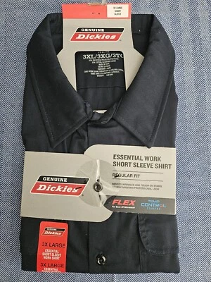 NUEVA Camisa de Trabajo Esencial de Manga Corta Dickies Genuina Para Hombre Talla 3XL Azul Oscuro Foto 1 de 4