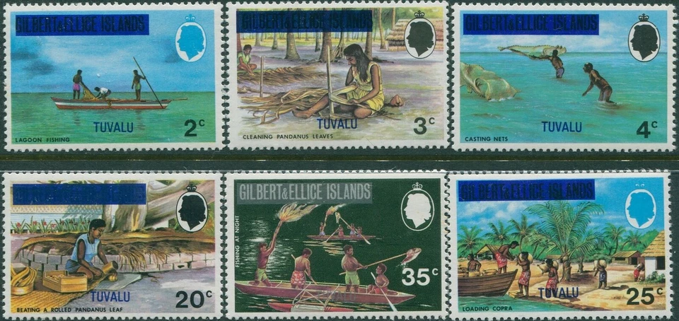 Recolección de alimentos Tuvalu 1976 SG20-25 MNH Foto 1 de 1