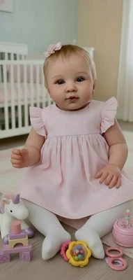 Amazing 21”  Rebonr Baby Doll Piper by Andrea Arcello With COA - Image 1 of 4