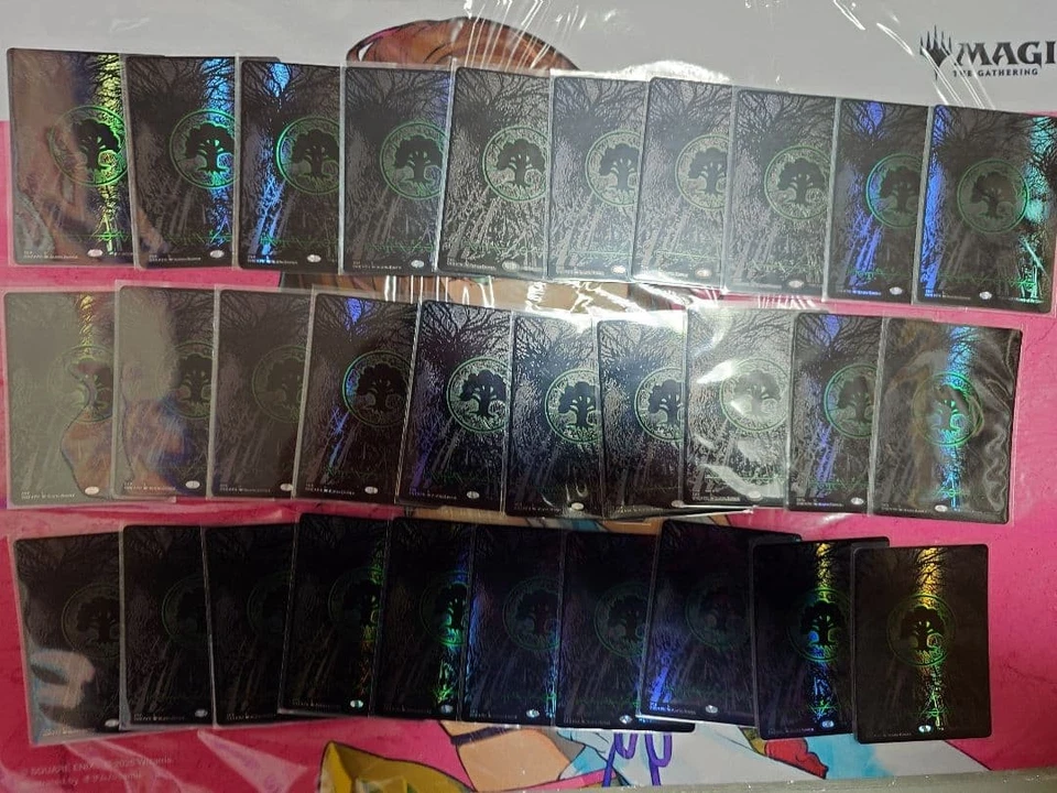 MTG Phyrexia: All Will Be One Oil Slick Raised Foil 369 Forest Set of 30  - Image 1 of 1