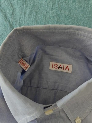  Ivy League  OCBD  Isaia  Besnard Mercer & Sons  Anglo Italian Sky Blue  - Image 1 of 4