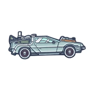 Delorean Sports Car Enamel Pin Brooch Cartoon Time Machine Brooch For Backpacks, - Picture 1 of 8