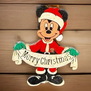 Santa Mickey Mouse Frohe Weihnachten Magnet Urlaub Souvenir Urlaub Vintage - Bild 1 von 6