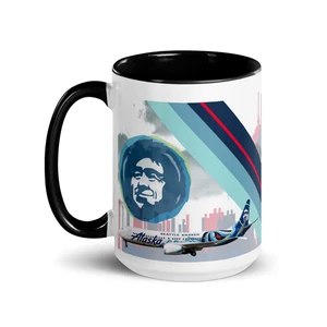 Alaska Airlines Seattle Krakens USA Reise Souvenir Keramiktasse 15 Unzen Geschenkidee - Bild 1 von 5