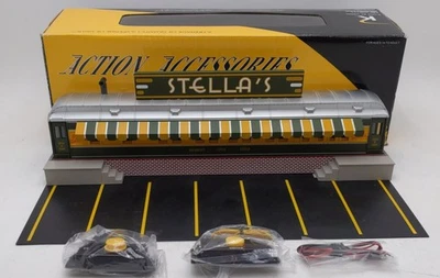 K-Line 6-22330 Stella's Smoking Heavyweight Illuminated Diner W/Sound Figures LN - Image 1 of 4