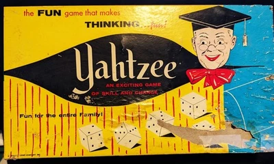 Vintage Yahtzee 1956 Game in Box #950 Yahtzee E.S Lowe Co. Original PET RESCUE - Image 1 of 4