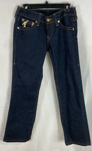 True Religion Womens Black Gold Accents Bootcut Jeans Denim Pants 31 - Picture 1 of 6