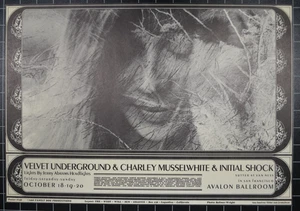 FAMILY DOG 142 - VELVET UNDERGROUND - CHARLEY MUSSELWHITE - 1st PRINTING POSTER - Picture 1 of 8