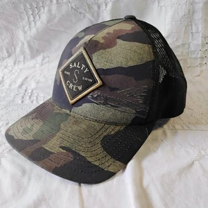 Salty Crew Mütze Kappe Snapback Mesh Trucker verstellbar Cam Camouflage Angeln Fische - Bild 1 von 8
