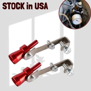 2pcs Exhaust Pipe Turbo Sound Whistle, Tailpipe Loud Noise Simulator Aluminum - Bild 1 von 11