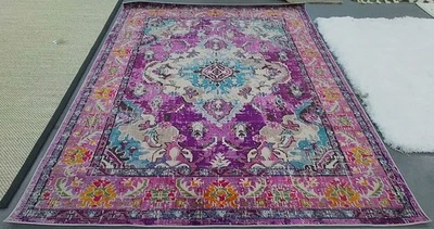 Alfombra mancha trasera violeta / L azul 6'-7" x 9'-2", precio reducido 1172791442 MNC243L-6 Foto 1 de 4