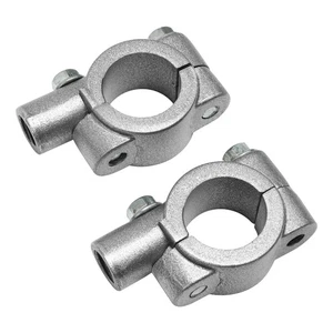 Universal Motorcycle ATV 7/8" Handle Bar End Rearview Side Mirror Mounts - Picture 1 of 8