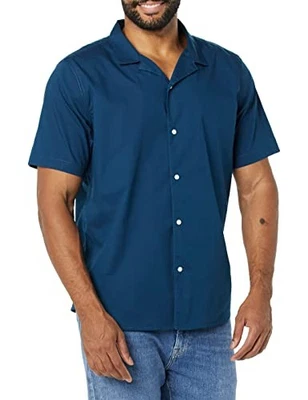 AMAZON ESSENTIALS MEN'S VACATION COTTON RESORT SHIRT, SLIM-FIT SHORT SLEEVE - Image 1 of 4