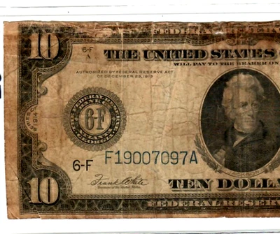 $10 "1914"(HORSEBLANKET)  $10  (ATLANTA) 1914  (HORSEBLANKET)  $10 RARE ATLANTA! - Image 1 of 3