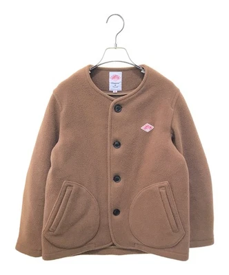 DANTON WOOL MOSSER collarless jacket JD8903 WON Size: 36 Brown Men JD8903 WON - Image 1 of 4